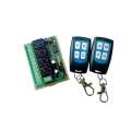 4ch 20a-12vdc wireless remote control kit with 2 wire remotes RF 433 MHz detection distance 100 meters ready to ship in Thailand. 