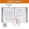 Eagle A4 Binder With Plastic Sleeves Display Book 60-Pocket Portfolio Folder ,Displays Photo Artwork Document and Certificates.