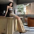 Women Pointed Toe High Boots Fashion Mid Heels Shoes Woman Chunky Trend Chelsea Boots Pumps Elegant Mujer Snow Goth Botas.