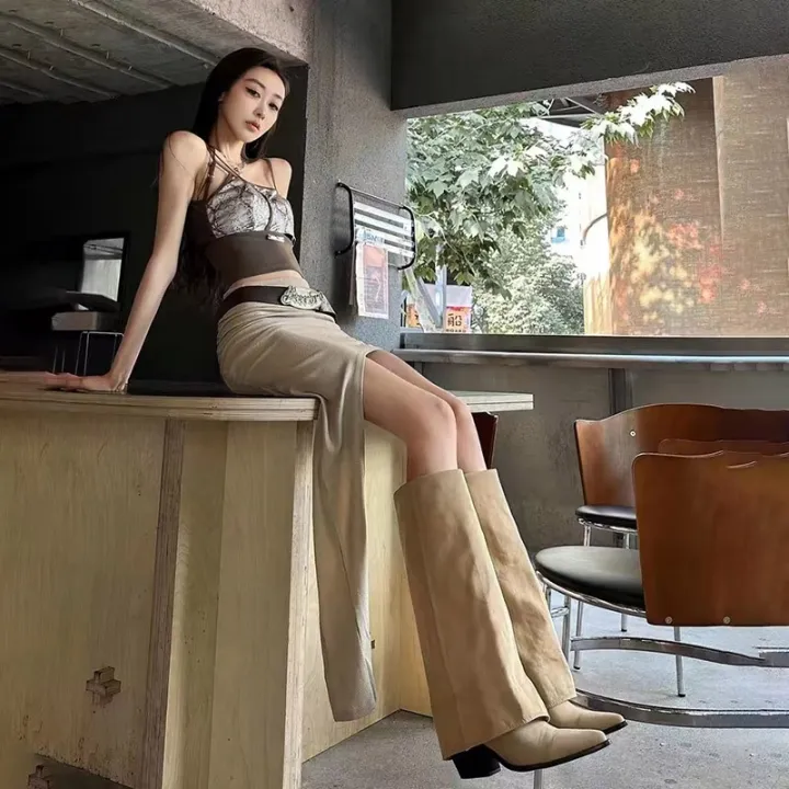 Women%20Pointed%20Toe%20High%20Boots%20Fashion%20%20Mid%20Heels%20Shoes%20Woman%20Chunky%20Trend%20Chelsea%20Boots%20Pumps%20Elegant%20Mujer%20Snow%20Goth%20Botas%20-%20Image%204
