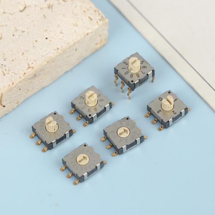 NEW 2Pcs Mini Encoder Rotary Encoder Switch BCD8421 Multi Gear Band ...