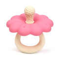 2026 Hot Sale Baby Flower Shape Teether Silicone Pacifier Teether Big Size Baby BPA Free Teether Toy. 