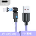 Magnetic Cable Type C Micro USB Cable Phone Charger 540 Degree Rotating Data Cable With LED For iPhone Xiaomi Huawei Samsung. 