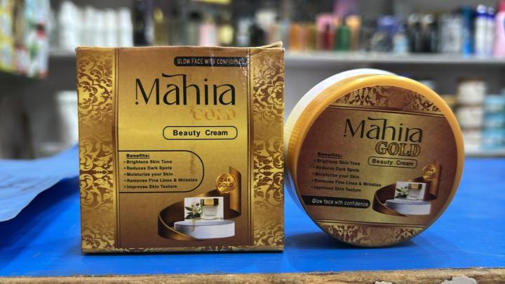 "Mahira Gold Beauty Cream – Skin Brightening, Dark Spot Removal, Anti-Aging, Moisturizing Face Cream – 24K Gold Formula"