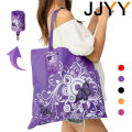 Durable Eco-friendly Totes Grocery Reusable Floral Bag Shopping Large Capacity Foldable Shoulder Pouch. 