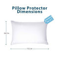 1pc Smooth Pillow Protector Zippered Waterproof Pillow Cover Breathable Pillowcase Bedbug Proof & Anti Mites.