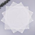 Wedding Season 3PCs Pure White Lace Pure Cotton Happy Handkerchief to Send Friends to Send Mom 28cm/11in Thin.. 