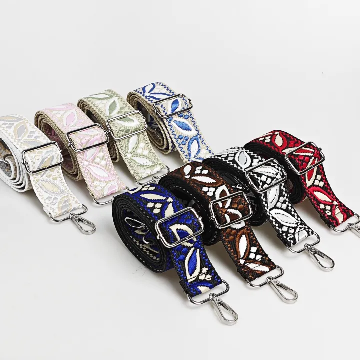 1%20Piece%201.50inch%20Wide%20Adjustable%20Handbag%20Purse%20Strap%20Replacement%20Crossbody%20Shoulder%20Strap%20Magnolia%20Pattern%20Jacquarded%20%20%20Strap%20-%20Image%204