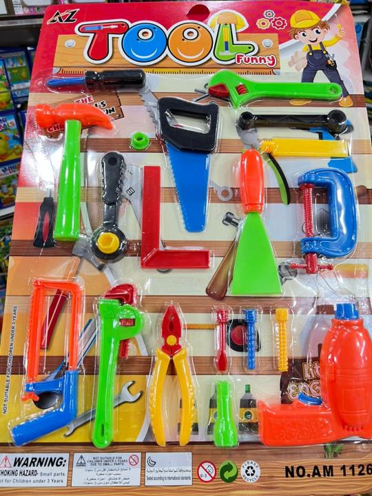 19Pcs Super Toy Tool Kit Set Toys for Kids, Pretend PlaySet, Pretend ...
