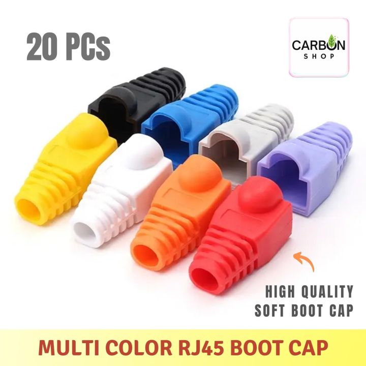 Multicolor Modular RJ45 Cat6 Cat5 Network Cable Connector Plug Boot Strain Cover Caps Soft Boot Cover 5/10/20/25/50/75/100 Pcs