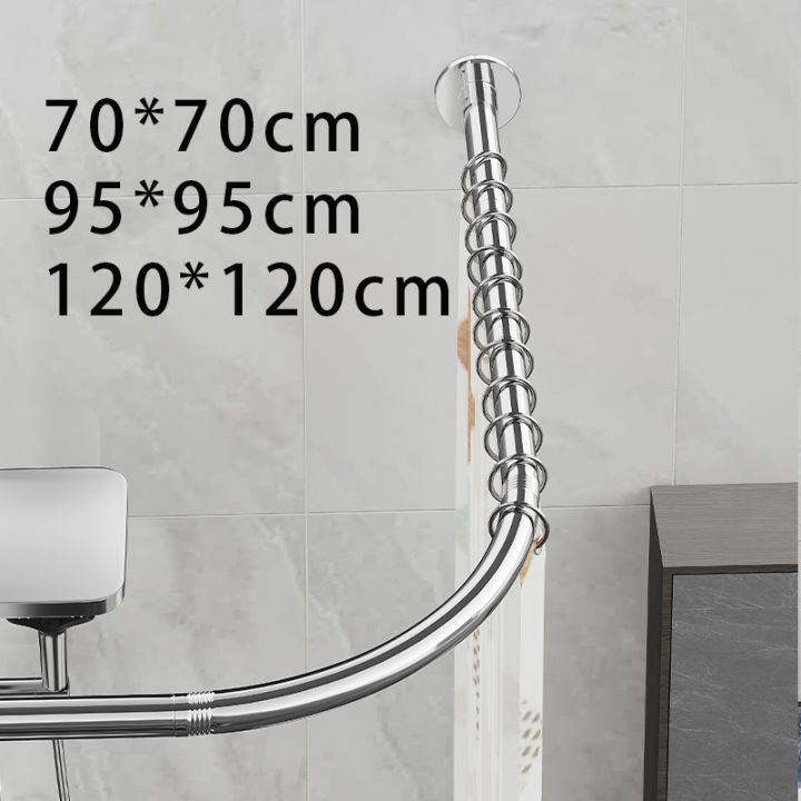 Punch-Free%20Shower%20Curtain%20Pole%20Arc%20L-Shaped%20Stainless%20Steel%20Retractable%20Rail%20Rod%20White/black%20Telescopic%20Rod%20-%20Image%206