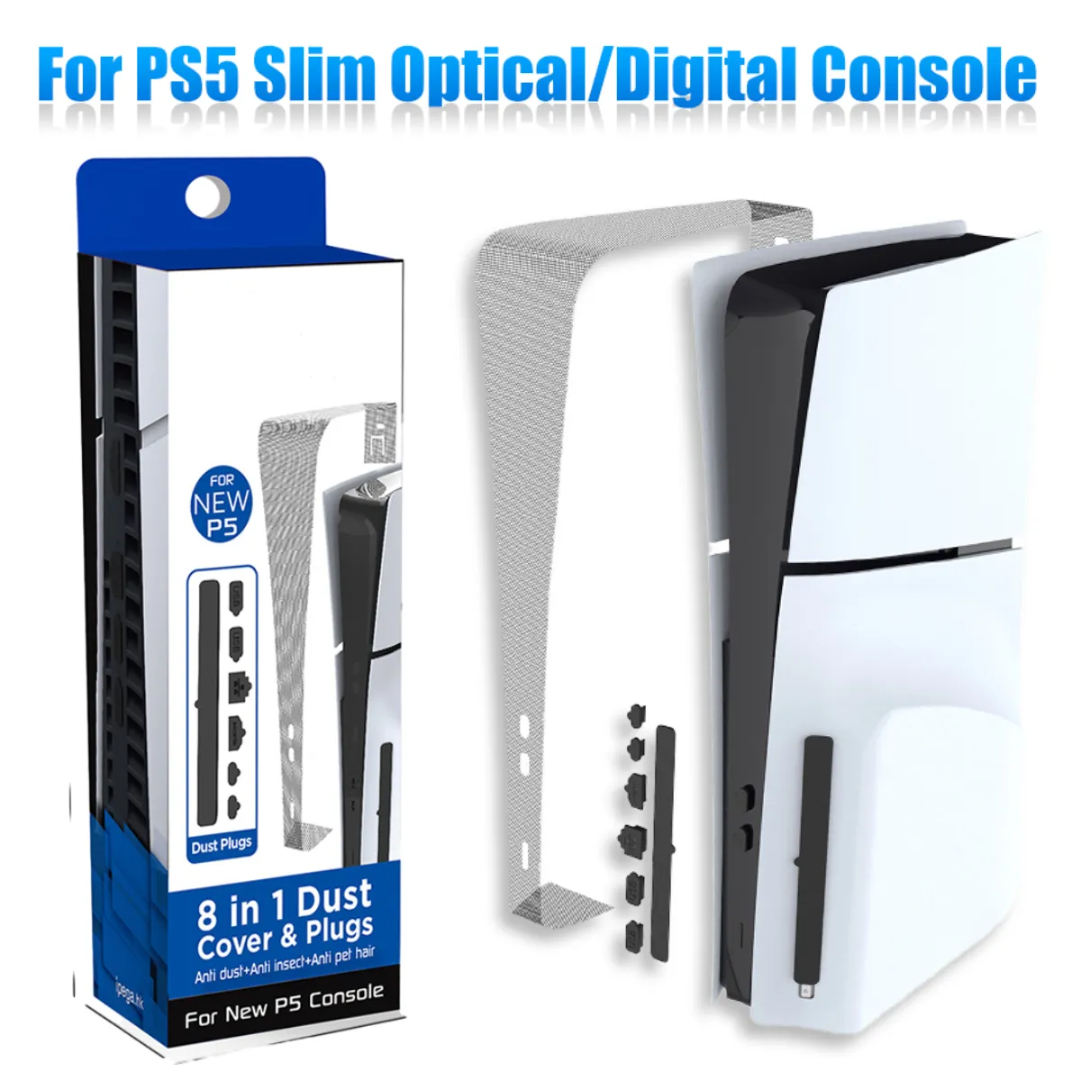 8in1 dust plug for ps5 slim game console dust proo
