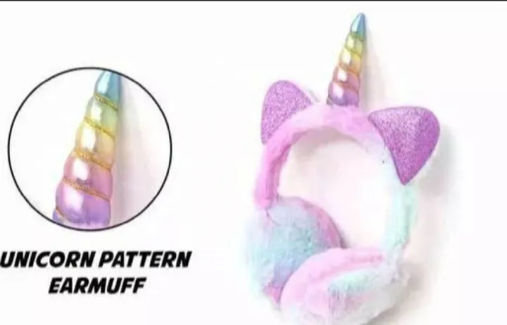 Unicorn%20Earmuff%20Adjustable%20Comfy%20Soft%20Snow%20Outdoor%20Winter%20Ladies%20Girls%20Unicorn%20pattern%20Shape%20Earmuffs%20Ear%20Cover%20-%20Image%202