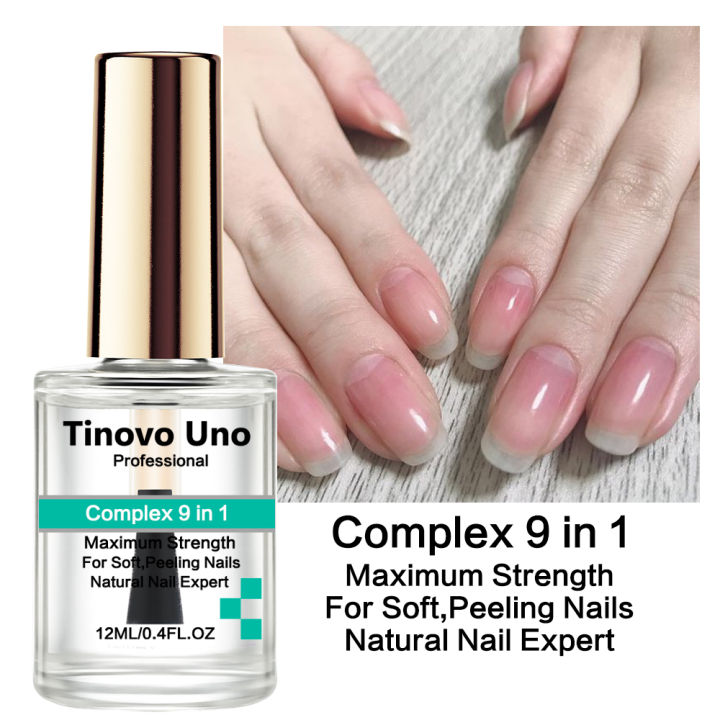 Tinovo Uno Nail Growth Complex 9 IN 1 Nail Art Treatment Therapy for Repair Care Thin Brittle Nails  Natural Top Coat Hardener