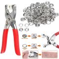 400pcs Prong Rings 9.5mm Buckle Buttons Metal Colour Pliers Snap Button Claw DIY Set Hand Pressure Plier Rivet Buckle Sew Tool. 