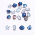 20 Pcs Mixed Shape Starfish /Snail /Shell/ Small Fish Crystal Glass Loose Beads DIY Making Earing Necklace Jewelry Accessories. 