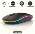 Wireless Illuminated Mouse - Rechargeable, Dual-Mode (2.4G+BT), Ultra-Quiet for Office Use - Compatible with Laptops, Desktops, Tablets - Type-C Charging, 300mAh Battery, Wireless Mouse for Laptop. 
