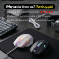 Wired Gaming Mouse 7 LED RGB Optical Precision Mouse For PC and Laptop Responsive Optical Tracking For Precise Control. 