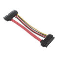 SAS to SATA,SFF-8482 SAS 29 Pin to SATA 22Pin Hard Disk Drive Raid Extension Cable with 15 Pin SATA Power Port. 