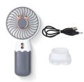 Portable Mini Hand Fan With Changing Cable And Stand. 