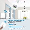 RF433MHz Mini Smart Wireless Remote Control Light Switch 1/2/3 Gang 86 Wall Transmitter Switch Button Wall Panel Switch. 