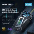 Q30 Pro Summer Motorcycle Helmet Bluetooth Intercom   LED HD Digital Display Music Sharing Intercom Distance 500 Meters. 