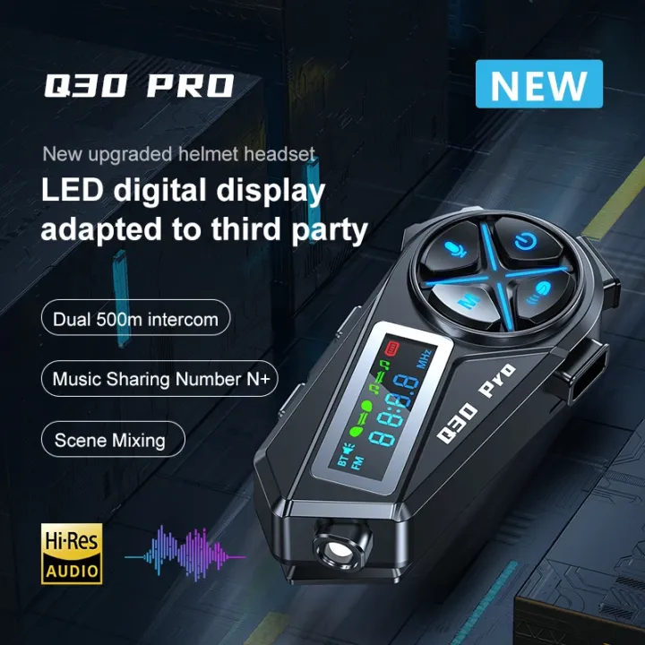 Q30%20Pro%20Summer%20Motorcycle%20Helmet%20Bluetooth%20Intercom%20%20%20LED%20HD%20Digital%20Display%20Music%20Sharing%20Intercom%20Distance%20500%20Meters%20-%20Image%205