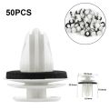 50PCS Door Panel Clip with Seal Ring Fastener Rivet Bumper Clip Retainer for BMW E34 E36 E38 E39 E46 M3 M5 Z3 X5 Car Accessories. 