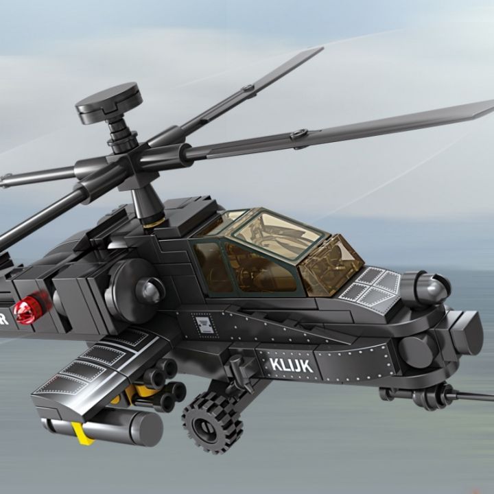  Building Blocks Helicopter Model High Simulation Assemble Bricks Toy Collectible  for Kids Kit Adults