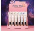 "Milky Way Liquid Highlighter - 6 Shades Glow Collection with Heart Designs in Pink Cosmic Display". 