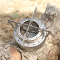 Tiartisan Titanium Ultralight Portable Mini Alcohol Stove Outdoor Camping Liquid/Solid Alcohol Pocket Stove With Cover/Stand.