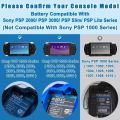 Best - Battery - Sony - PSP - 2000 - 3000 - silm. 