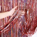 2 Meters Party Backdrop Curtains Glitter Gold Tinsel Fringe Foil Curtain Birthday Wedding Decoration Adult Anniversary Decor. 