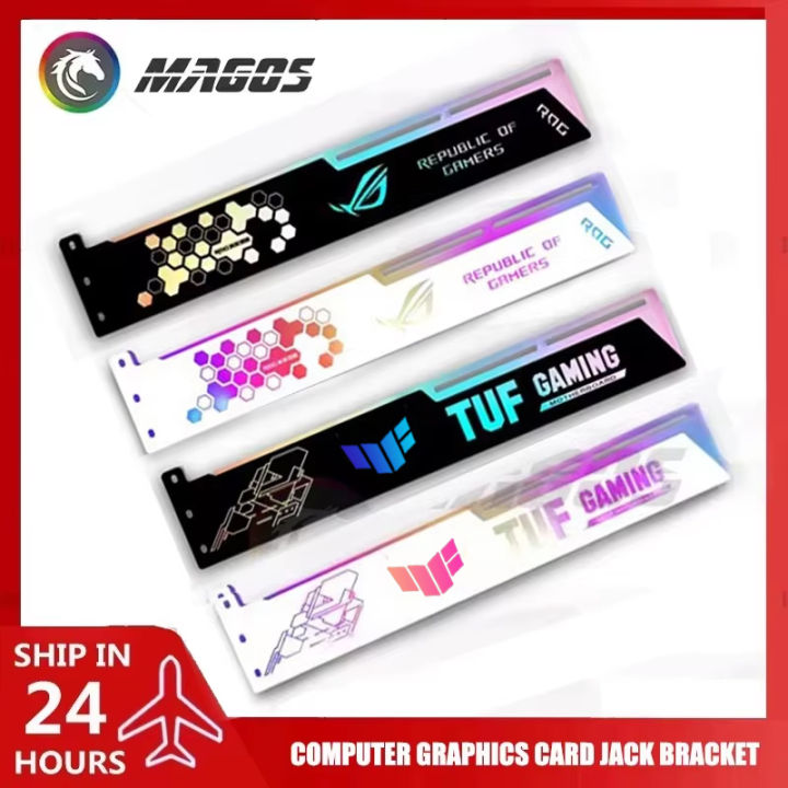 Universal Graphics Card Bracket Holder & GPU Support, ASUS TUF AORUS ROG Brand Belief, 5V 3Pin ARGB MOD Gamer Case Decoration