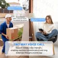 1pc Teruhal 1080P HD Outdoor Wireless Security Camera - 360 Panoramic WiFi Cam with Night Vision, Color in Day/Night, App Remote Monitoring, Waterproof PTZ, AI Human Detection, Two-Way Voice Intercom, USB Powered for Home and Business Surveillance with Re. 
