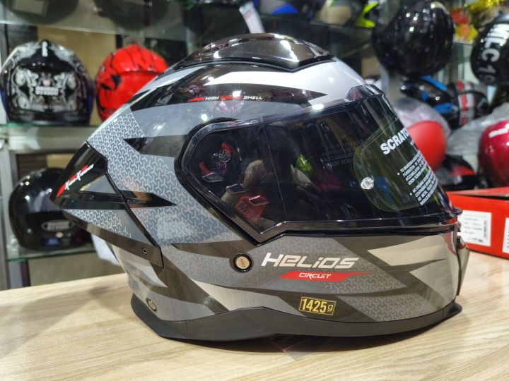 STUDDS HELIOS D2 BLACK/GREY FULL FACE HELMET