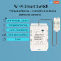 Tuya WiFi Switch 16A 3000W Wireless Control with Power Consumption Monitoring Temperature and Humidity Thermostat Alexa. 