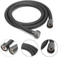 Black Flexible Tube Shower 304 Grade Stainless Steel 304 Hose Pipe/Hand Shower Tube/Health Faucet Pipe Jet Spray Tube Muslim shower pipe bidet toilet shower Black). 