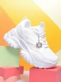 Women's platform increase 6CM white high heels outdoor four seasons fashion casual sports shoes summer platform sandals. 