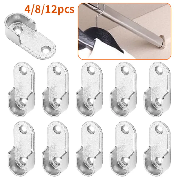 4/8/12pcs Bracket, Hanging clothes rod fixation, wardrobe clothes rail ...
