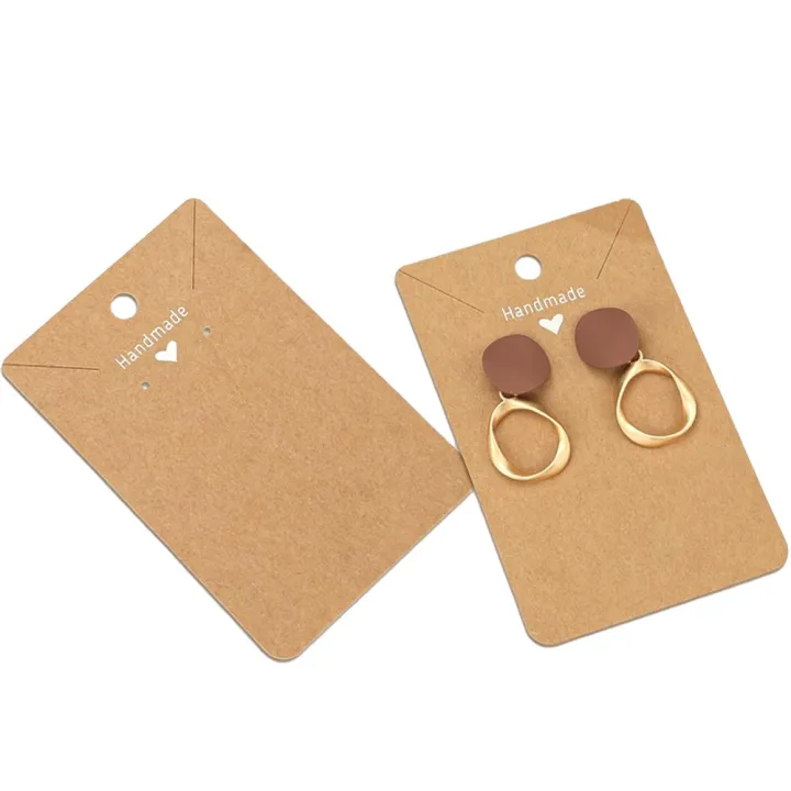 50pcs%206x9cm%20Brown%20White%20Necklace%20Earring%20Display%20Cards%20Paper%20Jewelry%20Holder%20for%20Selling,%20Hanging%20DIY%20Small%20Business%20Packaging%20-%20Image%203