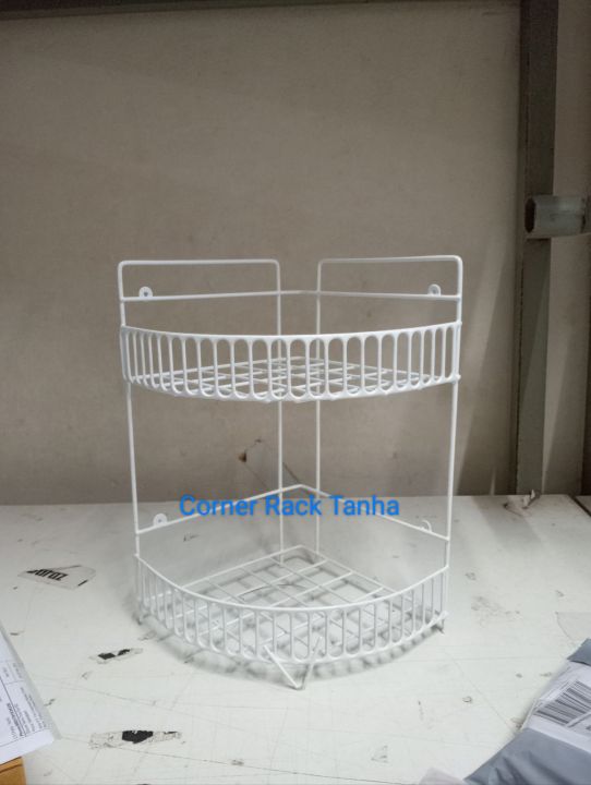 2 Steps Hanging corner Storage Rack Organizer Kitchen rack Furniture space savers - Kitchen Rack - Kitchen Rack - bathroom accessories