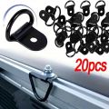 10/20Pcs Stainless Steel D Shape Pull Hook Tie Down Anchor Ring for Truck Trailer RV Boat Cargo Accessories. 