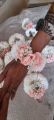gajra kangan bangle artificial flowers pink and white imported floral 1 hand 1 peice. 