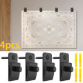 4 Pack Tapestry Wall Hanging Clamps Multipurpose Easy to Install Textile Art Decoration Hangers Sturdy Tapestry Hangers Clamps. 