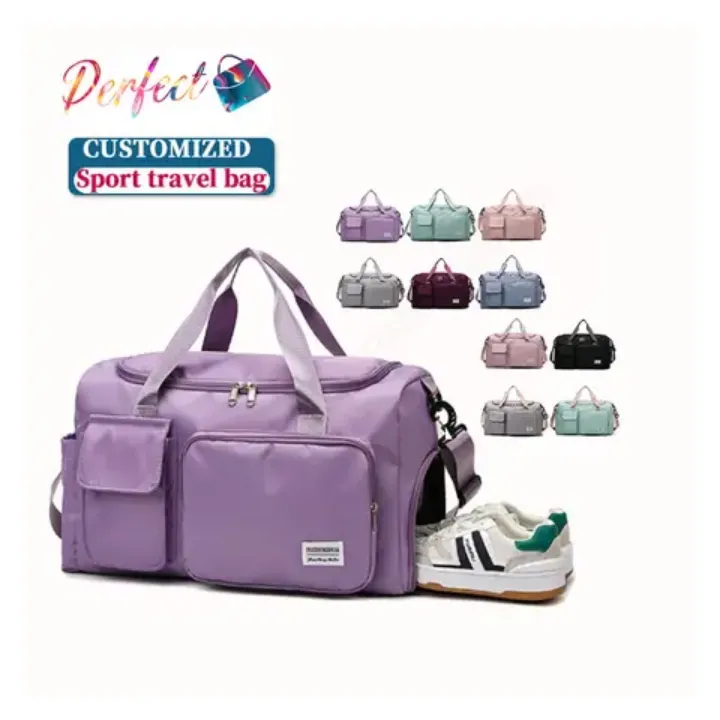 Travel bag / travel bag with dry wet seperation / Large Capacity Unisex Travel Duffel sports Bag