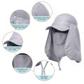 Outdoor Sport Hiking Visor Hat UV Guard Face Neck Cover Fishing Sun sun hat with face cover.