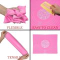 Silicone Rolling Pin Baking Tools Soft Cake Board Pastry Boards Dough Kneading Mat with Calibration High Temperature Resistant (Colour : Pink, Pastry Board Size: 50 x 40 cm). 