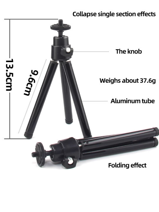 Mini%20Desktop%20Tripod%20Adjustable%202-Section%20Aluminum%20Alloy%20Stand,%20Tabletop%20Tripod%20with%201/4"%20for%20Action%20Camera%20Smartphone%20Webcam%20-%20Image%204