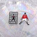 Cartoon Football Player Character Enamel Pins Number 7 Creative Brooches Backpack Lapel Badge Accessory Gift for Fans Friends.